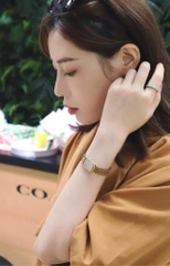 PHỤ KIỆN - ĐỒNG HỒ TONE NÂU NHẠT MẶT VUÔNG
