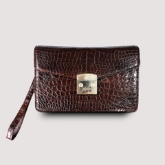 Clutch khóa số da cá sấu - PKCAT02