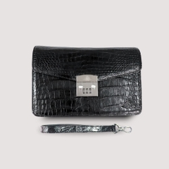 Clutch khóa số da cá sấu - PKCAT02