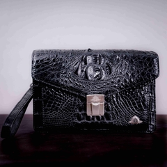 Clutch da cá sấu khóa số 2 ngăn PKCAT03