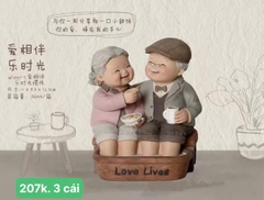 Tượng "Đồng hành tình yêu-Thời gian hạnh phúc với tình yêu" W1041-7