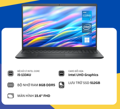 Dell 15 DC15250-5434BLK (i5-1334U/8GB RAM DDR5/SSD 512GB/15.6" FHD Touch) New Fullbox