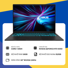 ASUS Gaming V16 V3607VH-RP025W (Core 7 240H/16GB RAM/SSD 512GB/NVIDIA GeForce RTX5050/16" WUXGA 144Hz) - NEW