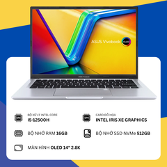 ASUS Vivobook 14 OLED A1405ZA-KM264W (i5-12500H/16GB RAM/SSD 512GB/14" OLED 2.8K) Like New (BH 1 năm)