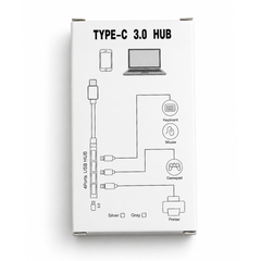 Bộ chia USB từ cổng Type-C sang USB 3.0 (4 cổng)
