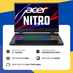 Acer Gaming Nitro 5 Tiger AN515-58 (i7-12700H/8GB RAM/SSD 512GB/RTX 3050/15.6" FHD 144Hz)
