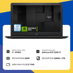 Dell Gaming G3 3779 (i7-8750H/16GB RAM/SSD 128GB + 1TB/GTX 1050 Ti/17.3" FHD)