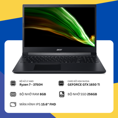 Acer Aspire 7 A715-41G (Ryzen 7 3750H/16GB RAM/ SSD 256GB/GTX 1650Ti/15.6" FHD)