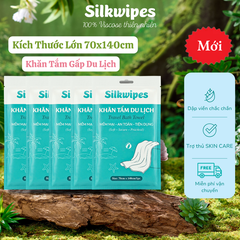 05 Khăn Tắm gấp Du Lịch Silkwipes (70x140cm), khăn tắm dùng 1 lần, khăn gấp du lịch-MKT5