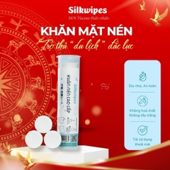 01 Lọ khăn mặt nén 10 Viên Silkwipes - L1