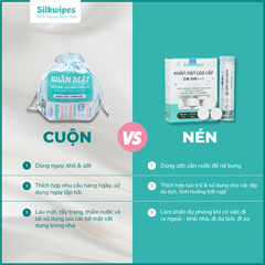01 Hộp Khăn mặt nén 30 Viên Silkwipes - H1