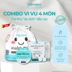 COMBO 04 Món - Khăn mặt cuộn, khăn nén hộp 30 viên, lọ nén 10 viên và 01 khắn tắm nén - CKTHL1