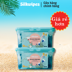 COMBO 02 Hộp viên giặt Silkwipes 30 Viên, Hương Thanh Mát - HX2