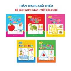 Bộ vở viết xóa được 5 cuốn tặng kèm 2 bút có đầu xóa