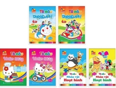 Bộ tô màu bé trai 10 cuốn (Siêu nhân, nhân vật hoạt hình, doremon)