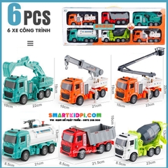 Set 6 xe công trình XLQ-6G