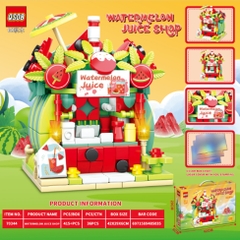 (Giá Đã bao gồm VAT) - Bộ xếp hình cửa hàng nước ếp dưa hấu 415pcs mã 70344