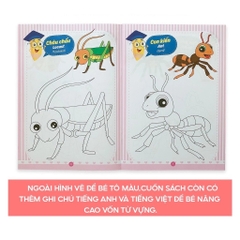 Bộ tô màu cho bé 4-5 tuổi, theo chủ để, bộ 8 cuốn