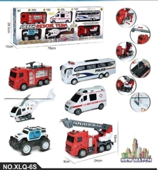 Set 6 xe Đội cứu hộ XLQ-6S (12 Bộ/thùng)