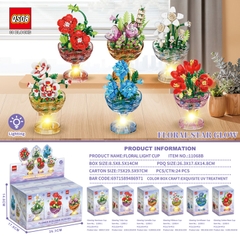 (Giá Đã bao gồm VAT) - Bộ xếp hình cốc HOA phát sáng mã 11068B (Bán lốc 6 hộp)