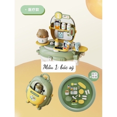 vali nghề-HY-21-22-23-24-25 (nấu ăn, bác sĩ, trang điểm, đất nặn, khoa học) (36 Bộ/thùng)