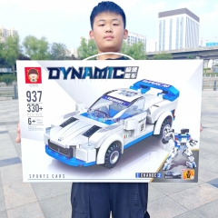 Bộ xếp hình xe đua biến hình robot 330pcs mã 937