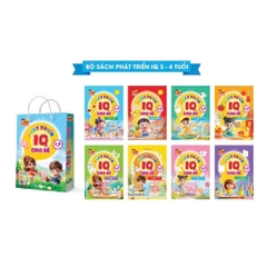 Bộ sách phát triển IQ 3-4 tuổi (Túi 8 cuốn)