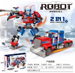 Bộ xếp hình biến hình robot 2in1 560pcs mã 67062