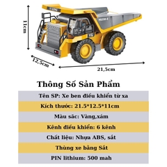 Xe Ben điều khiển từ xa mã 3349 9 kênh
