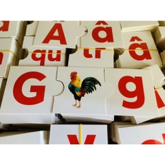 Bộ thẻ chữ cái- ghép hình - ghép vần tiếng Việt