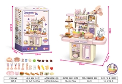 Bếp 36cm mã 36T-8 màu tím và 36T-6 màu hồng có khói (bếp nấu ăn)