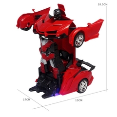 Xe điều khiển biến hình robot đỏ 889-18