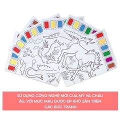 Tranh tô màu khô, màu được ép khô trên từng trang giấy ( tệp 6 tờ)