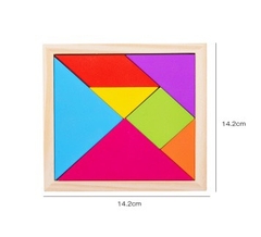 (Chỉ bán nguyên thùng) Đồ chơi trí uẩn tangram vuông (14.2x14.2 cm) or Targram 7 mảnh (ghép gỗ) (360 Bộ/thùng))