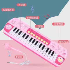 Đàn Piano có míc mã 3206 xanh or hồng (có nhạc có đèn)