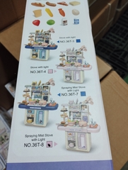 Bếp 36cm mã 36T-8 màu tím và 36T-6 màu hồng có khói (bếp nấu ăn)