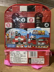 (Giá Đã bao gồm VAT) - Balo xếp hình bằng nhựa mã LM009 ( Bộ cứu hoả LM008)