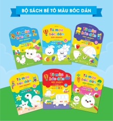 Bộ sách tô màu bóc dán 100+ sticker
