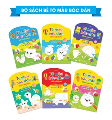 Bộ sách tô màu bóc dán 100+ sticker