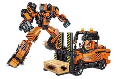 (Giá Đã bao gồm VAT) - Bộ xếp hình xe nâng biến hình robot 452pcs mã 933