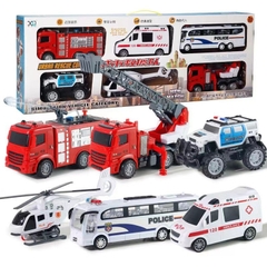Set 6 xe Đội cứu hộ XLQ-6S (12 Bộ/thùng)