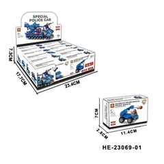 Bộ xếp hình xe cảnh sát đặc biệt 12 mẫu mã HE-23069 (Bán lốc 12 hộp)