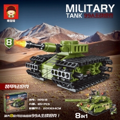 Bộ xếp hình xe tăng chiến đấu 410pcs mã 11051B (Bán lốc 8 hộp)