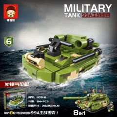 Bộ xếp hình xe tăng chiến đấu 410pcs mã 11051B (Bán lốc 8 hộp)