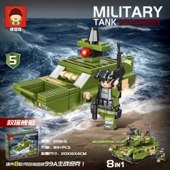 Bộ xếp hình xe tăng chiến đấu 410pcs mã 11051B (Bán lốc 8 hộp)