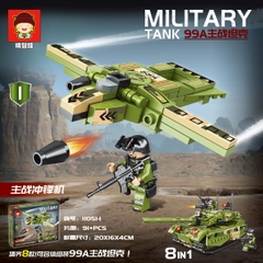 Bộ xếp hình xe tăng chiến đấu 410pcs mã 11051B (Bán lốc 8 hộp)