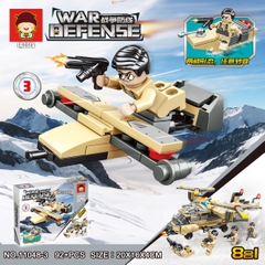 (Giá Đã bao gồm VAT) - Bộ xếp hình máy bay quân sự mã 11048B (Bán lốc 8 bộ)