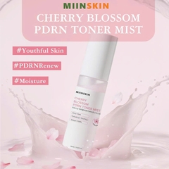 Combo toner dạng xịt khoáng và kem dạng thạch PDRN Hoa anh đào MIINSKIN