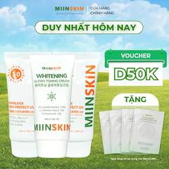 Combo 2 kem chống nắng vật lý 70ml và 1 kem dưỡng nâng tone 70ml Miinskin