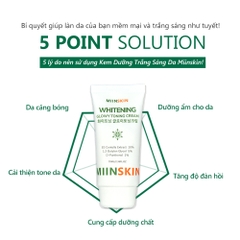 Combo 3 sản phẩm dưỡng trắng Miinskin (Kem chống nắng + kem dưỡng trắng + serum)